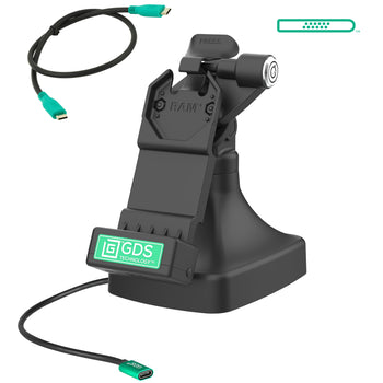 RAM-GDS-DOCKLR-D14-U1C:RAM-GDS-DOCKLR-D14-U1C_1:GDS Uni-Conn™ Locking Tilt & Swivel Dock with USB-C