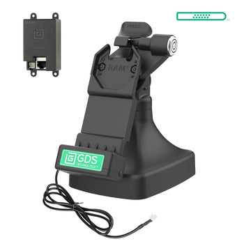 RAM-GDS-DOCKLR-D14-U1E:RAM-GDS-DOCKLR-D14-U1E_1:GDS Uni-Conn™ Locking Tilt & Swivel Dock with PoE