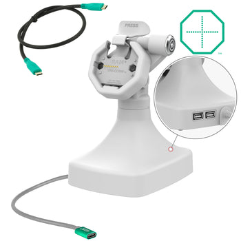 RAM-GDS-DOCKLR-D14-U3C-2A-GRY:RAM-GDS-DOCKLR-D14-U3C-2A-GRY_1:GDS Uni-Conn™ Powered Locking Tilt & Swivel Dock with USB-C + Data Gray