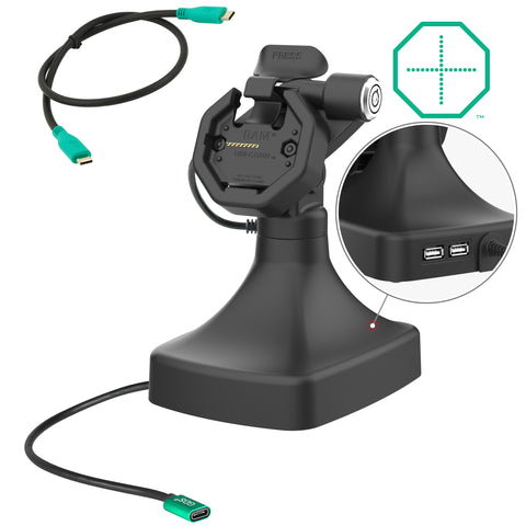 GDS® Uni-Conn™ Powered Locking Tilt & Swivel Dock with USB-C + Data