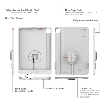 IntelliSkin® Thin-Case™ for iPad Pro 12.9 3-5 Gen (Rear Pogo Pads) Gray