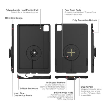 IntelliSkin® Thin-Case™ for iPad Air 11 M2 & M3 D Shape & Rear Pogo Pads