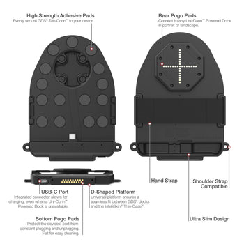 GDS® Tab-Conn™ for Tablets Without Case (D Shape & Rear Pogo Pads)