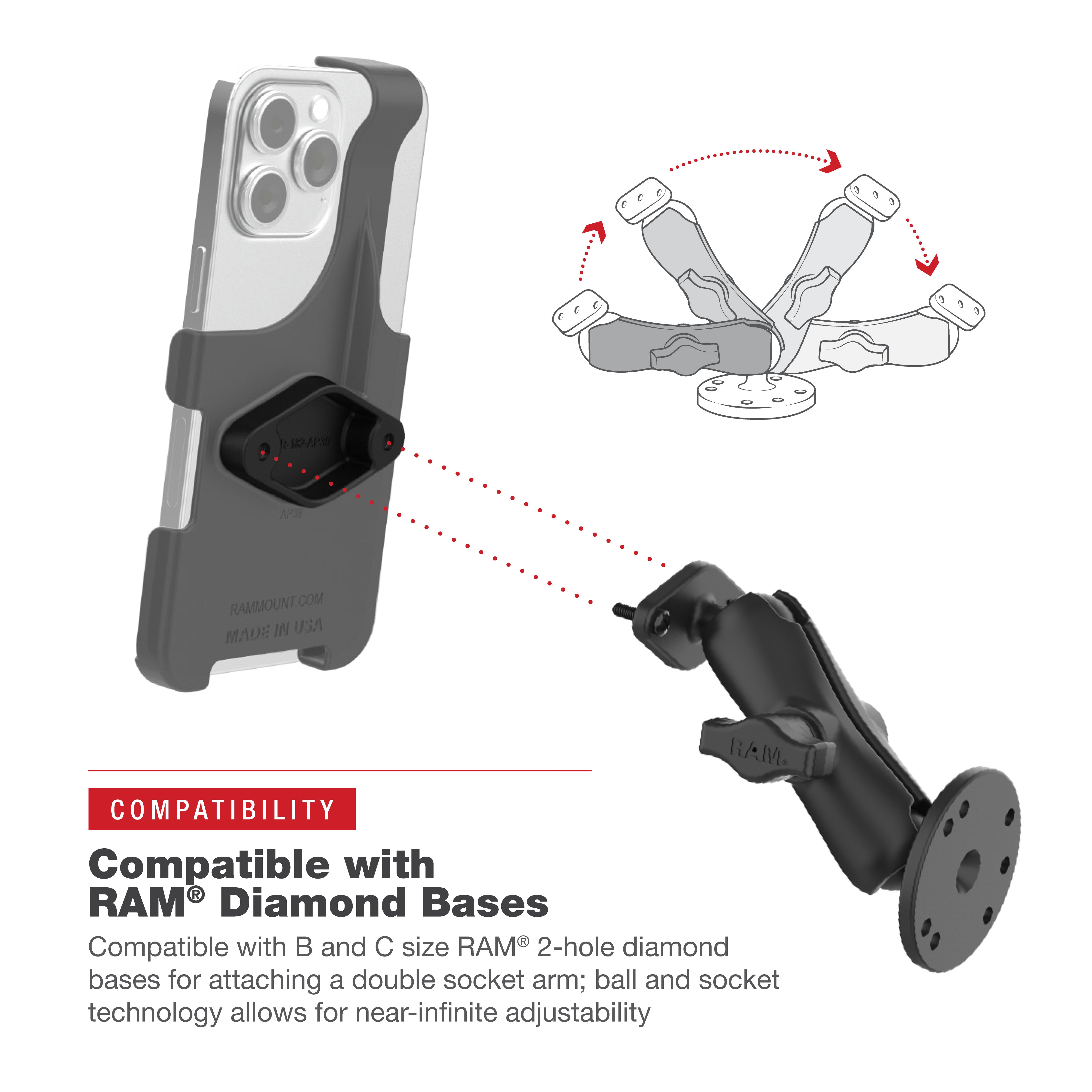RAM® Form-Fit Holder for Apple iPhone 15 Pro Max – RAM Mounts