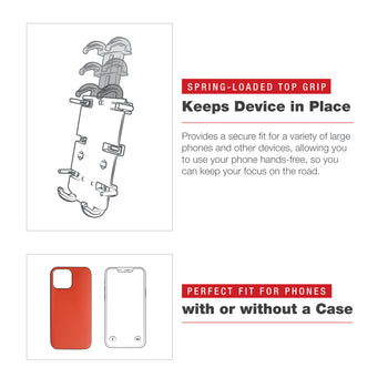 RAM® Quick-Grip™ XL Phone Mount with Low-Profile Tough-Claw™