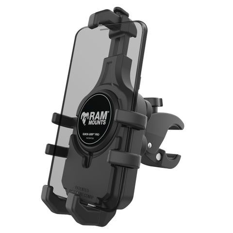 RAM Mounts Quick-Grip Pro Low-Profile Phone Mount With Vibe-Safe RAM Mounts Quick-Grip Pro Low-Profile Phone Mount With Vibe-Safe