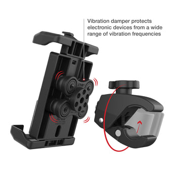 RAM Quick-Grip Pro XL Vibration Damping Phone Mount with Tough-Claw RAM Mounts RAM Quick-Grip Pro XL Vibration Damping Phone Mount with Tough-Claw RAM Mounts