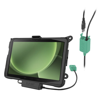 RAM-HOL-SAM52PD2U:RAM-HOL-SAM52PD2U_1:RAM Power & Dual USB Data Dock for Tab Active5 Pro & 4 Pro
