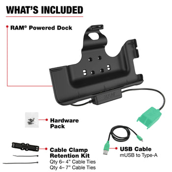 RAM® Power & Dual USB Data Dock for Tab Active5 Pro & 4 Pro