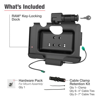 RAM® Key-Locking Power + Data Dock for Tab Active5 Pro & 4 Pro