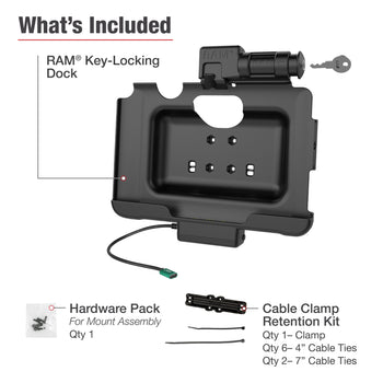 RAM® Key-Locking USB-C Powered Dock for Tab Active5 Pro & 4 Pro