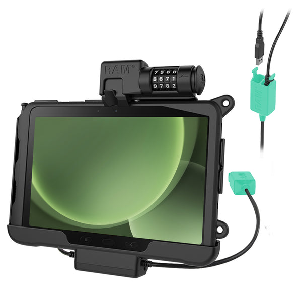 RAM® Combo-Lock Power + Dual USB Data Dock for Tab Active5 Pro & 4
