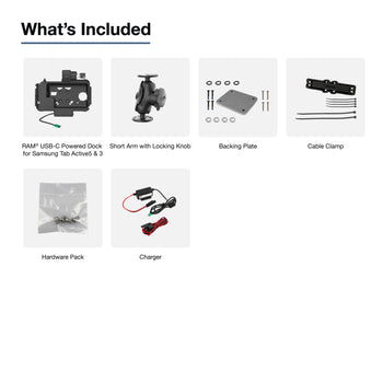 RAM® Locking Modular Powered Dock & Mount for Samsung Tab Active5 & 3