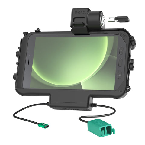 RAM® Thin-Dock™ Locking Power + Dual USB Dock for Tab Active5 & 3