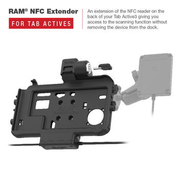 RAM® Thin-Dock™ Locking Power + Single USB Dock for Tab Active5 & 3