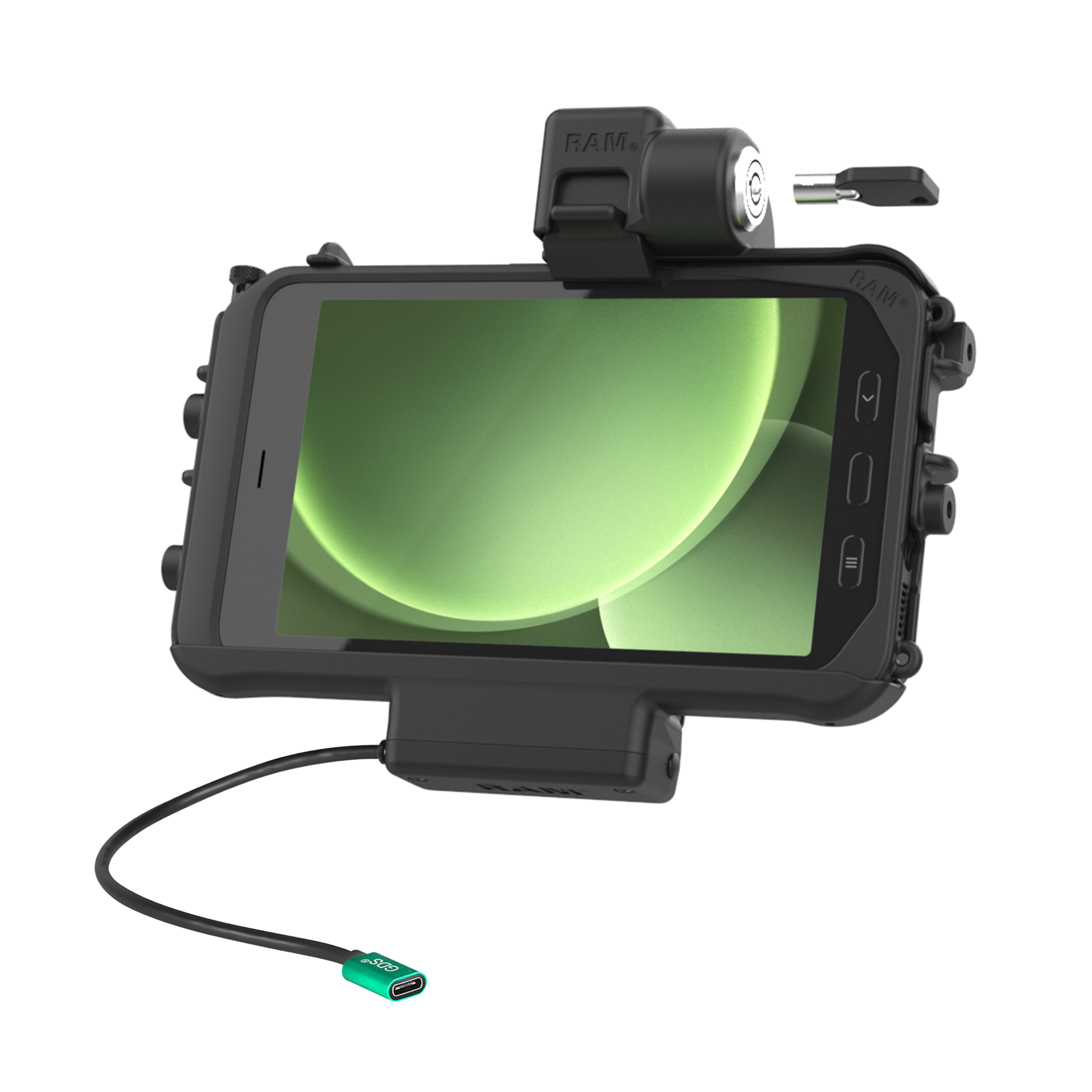 RAM® Thin-Dock™ Locking Powered Dock for Tab Active5 & 3 – RAM Mounts