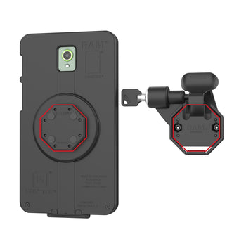RAM® Left Locking Holder for Tablets with GDS® Uni-Conn™ Button