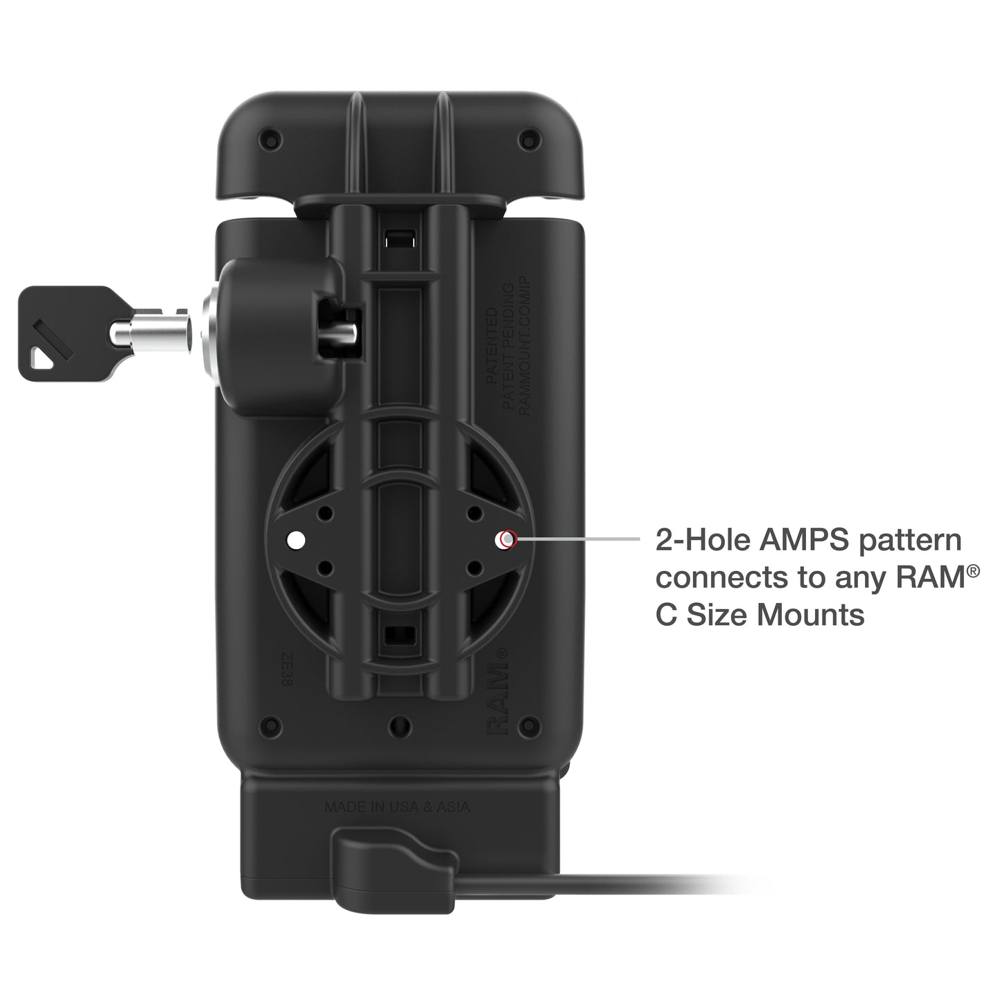 RAM® Powered Locking Vehicle Dock for XCover7 Pro & 6 Pro Without Case ...
