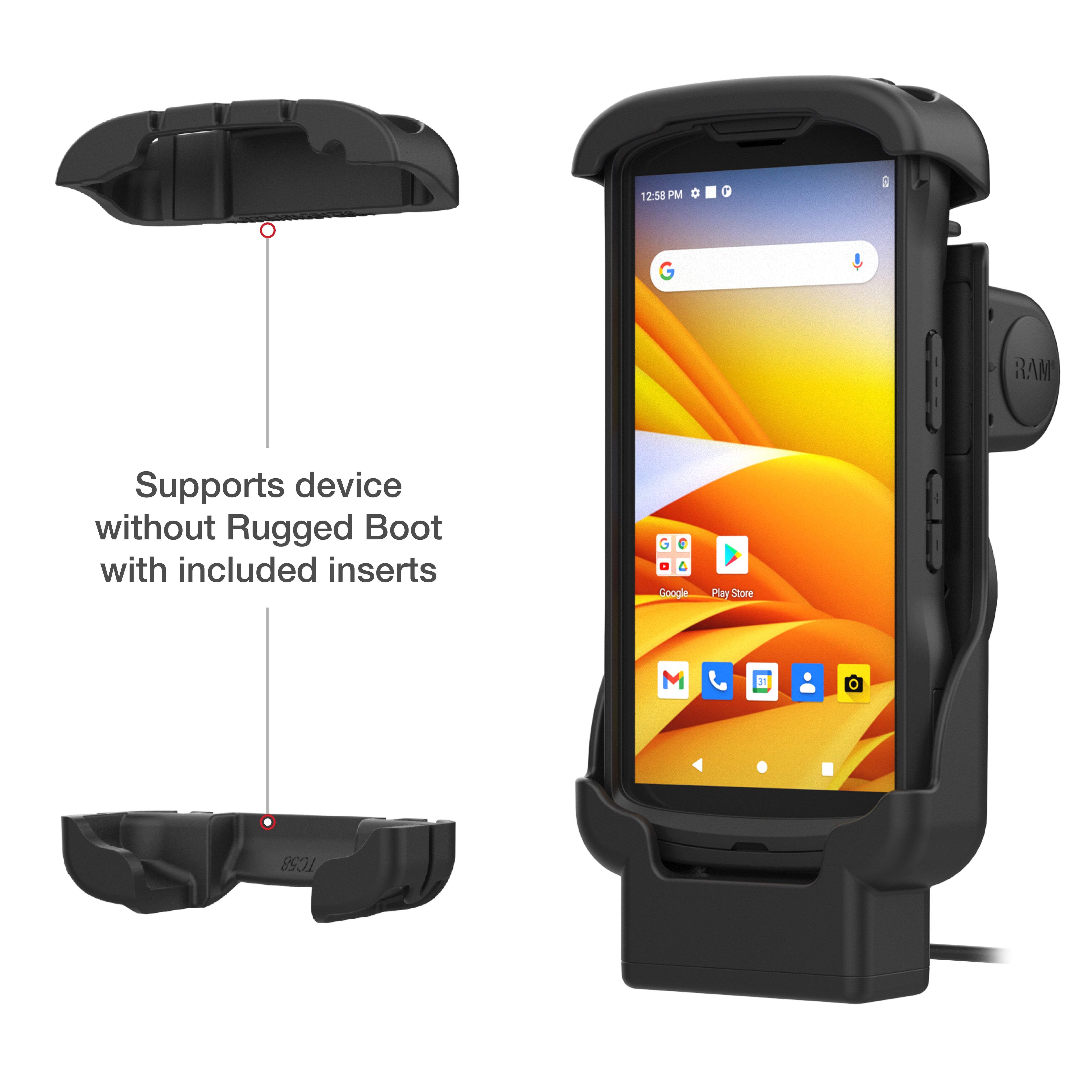 RAM® Form-Fit Powered Dock for Zebra TC53 & TC58 – RAM Mounts