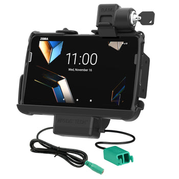 Locking RAM® Tough-Dock™ Power + Dual USB for Zebra ET401 & ET4x 8"