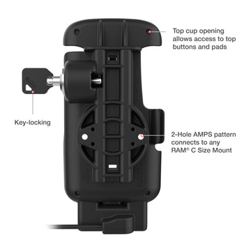 RAM® Locking Form-Fit USB-C Dock for Zebra TC22 & TC27 without Boot
