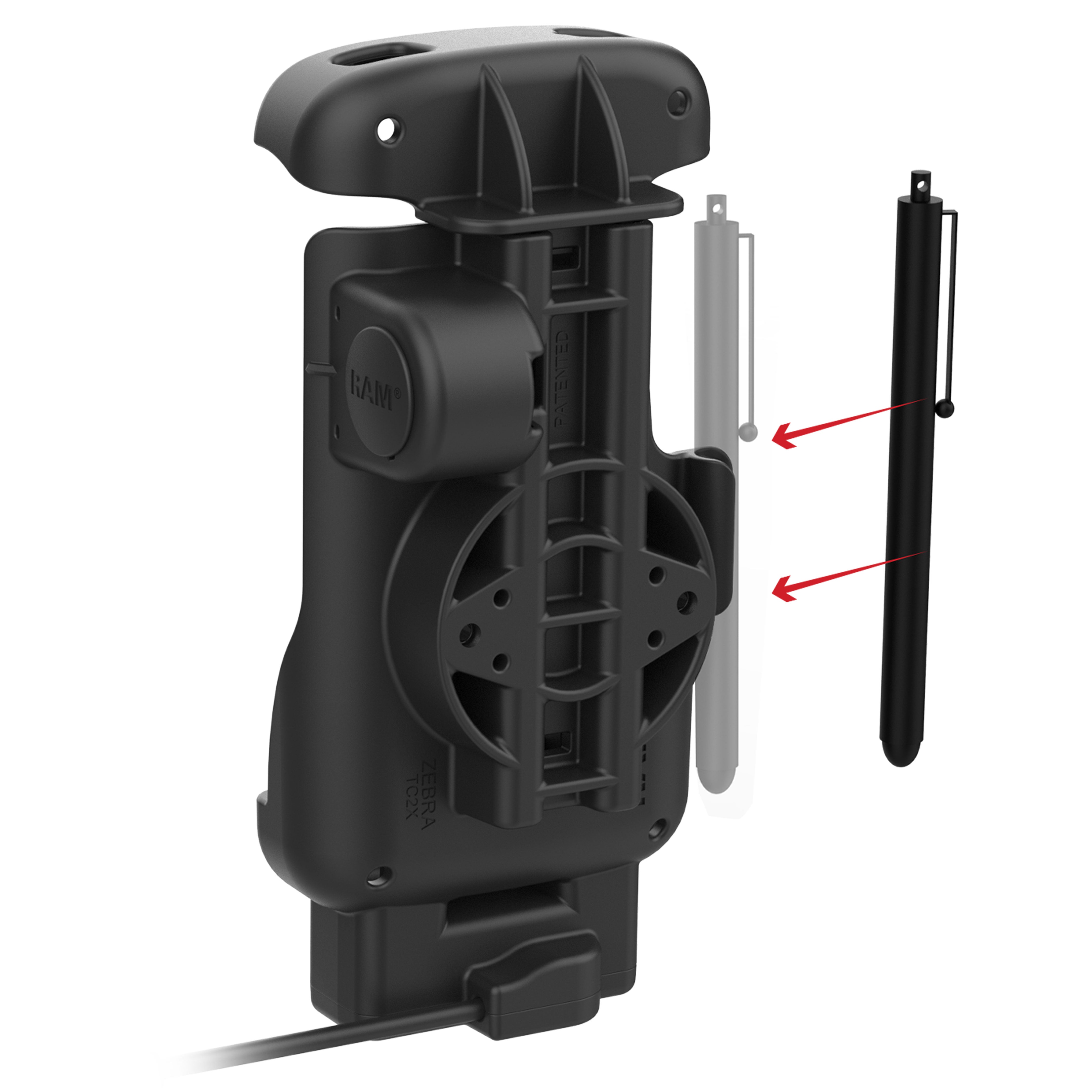 RAM® Form-Fit Powered Dock for Zebra TC201 & TC22/TC27 without