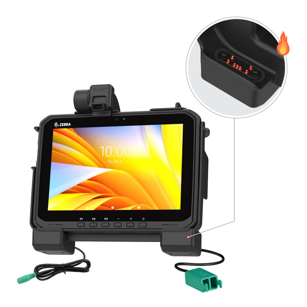 RAM® Power + Dual USB Dock for Zebra ET6x - Heated Pins – RAM Mounts