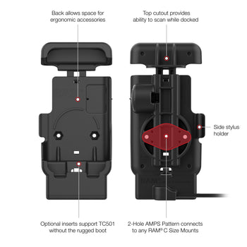 RAM® Powered Dock with USB-C for Zebra TC501