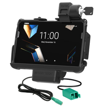 Locking RAM® Tough-Dock™ Power + Dual USB for Zebra ET401 8"