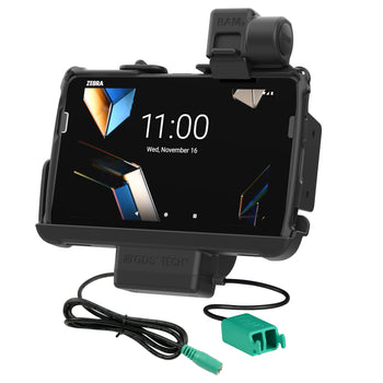 RAM® Tough-Dock™ Power + Dual USB with Latch for Zebra ET401 8"