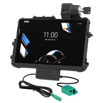RAM-HOL-ZE47PD2LU:RAM-HOL-ZE47PD2LU_1:Locking RAM Thin-Dock™ + Dual USB for Zebra ET401 10"