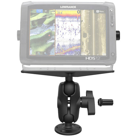 RAM® Pin-Lock™ Marine Electronic Mount with Gimbal Knob - D Size Short