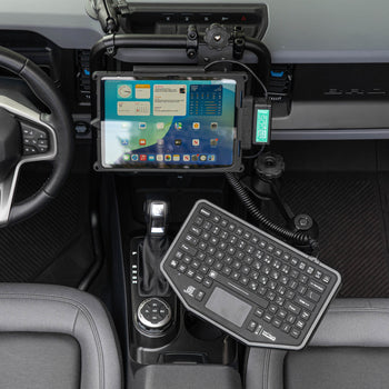 RAM® 90-Degree Dual Swing Arm Mount with Ball for Tough-Bar™