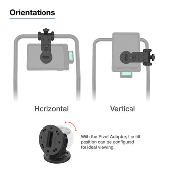 RAM® Friction Hinge Mount for Tough-Bar™ with Pivot Feature