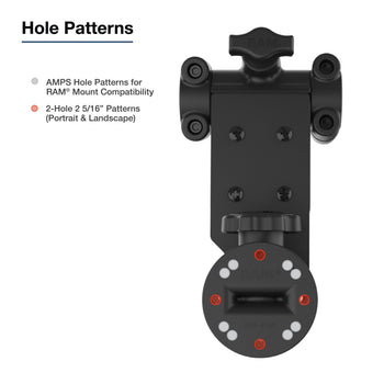 RAM® Friction Hinge Mount for Tough-Bar™ with Pivot Feature