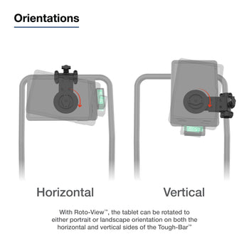 RAM® Friction Hinge Mount for Tough-Bar™ with Roto-View™