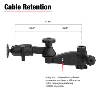 RAM® Friction Hinge 6" Arm & 6" Swing Arm with Ball for Tough-Bar™