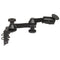 RAM® Vertical Rail Mount with 12" Double Swing Arms and Round Plate