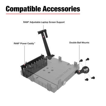 RAM® No-Drill™ Universal Laptop Mount for Heavy Duty Trucks