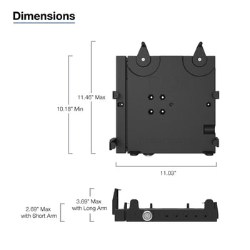 RAM® No-Drill™ Laptop Mount for '20-26 Ford Police Interceptor Utility