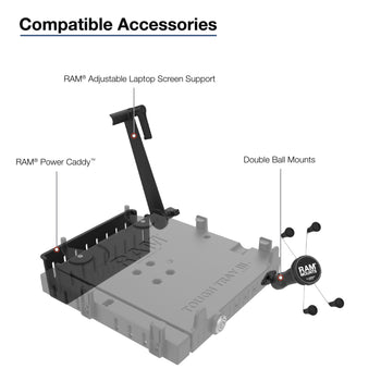 RAM® No-Drill™ Laptop Mount for '20-26 Ford Police Interceptor Utility