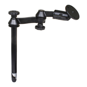 RAM-VP-SW1-12-240:RAM-VP-SW1-12-240_1:RAM 12" Upper Pole with Double Swing Arms & Large Round Plate