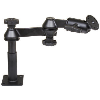 RAM-VP-SW1-45:RAM-VP-SW1-45_1:RAM Tele-Pole™ with 4" & 5" Poles, Double Swing Arms & Round Plate