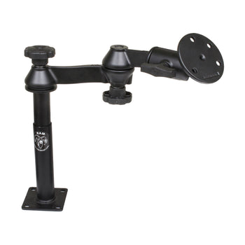 RAM-VP-SW1-47-240:RAM-VP-SW1-47-240_1:RAM Tele-Pole™ with 4" & 7" Poles, Swing Arms & Large Round Plate
