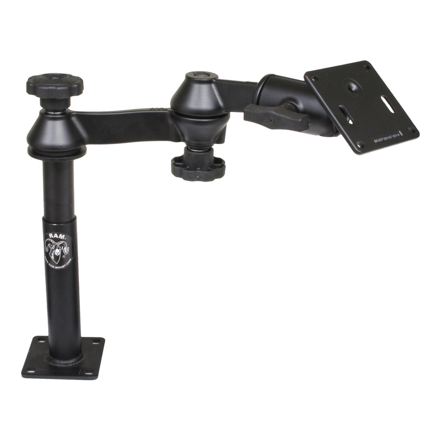 RAM® Tele-Pole™ with 4" & 7" Poles, Swing Arms & 75x75mm VESA Plate