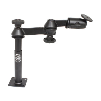 RAM-VP-SW1-47:RAM-VP-SW1-47_1:RAM Tele-Pole™ with 4" & 7" Poles, Double Swing Arms & Round Plate