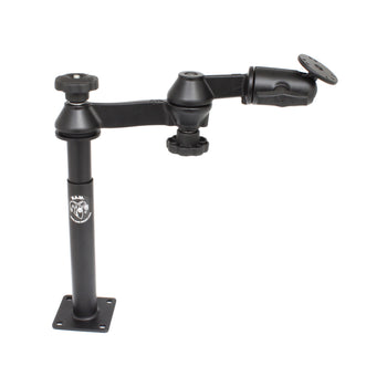 RAM-VP-SW1-89:RAM-VP-SW1-89_1:RAM Tele-Pole™ with 8" & 9" Poles, Double Swing Arms & Round Plate
