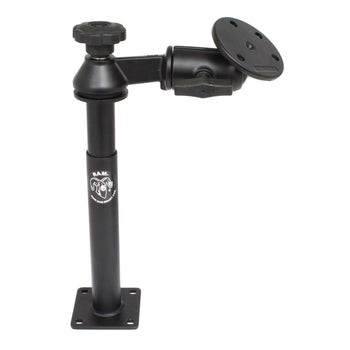 RAM® Tele-Pole™ with 8" & 9" Poles, Single Swing Arm & Large Round Plate