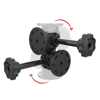 RAM® Dual 90-Degree Pivot Mount with Knob