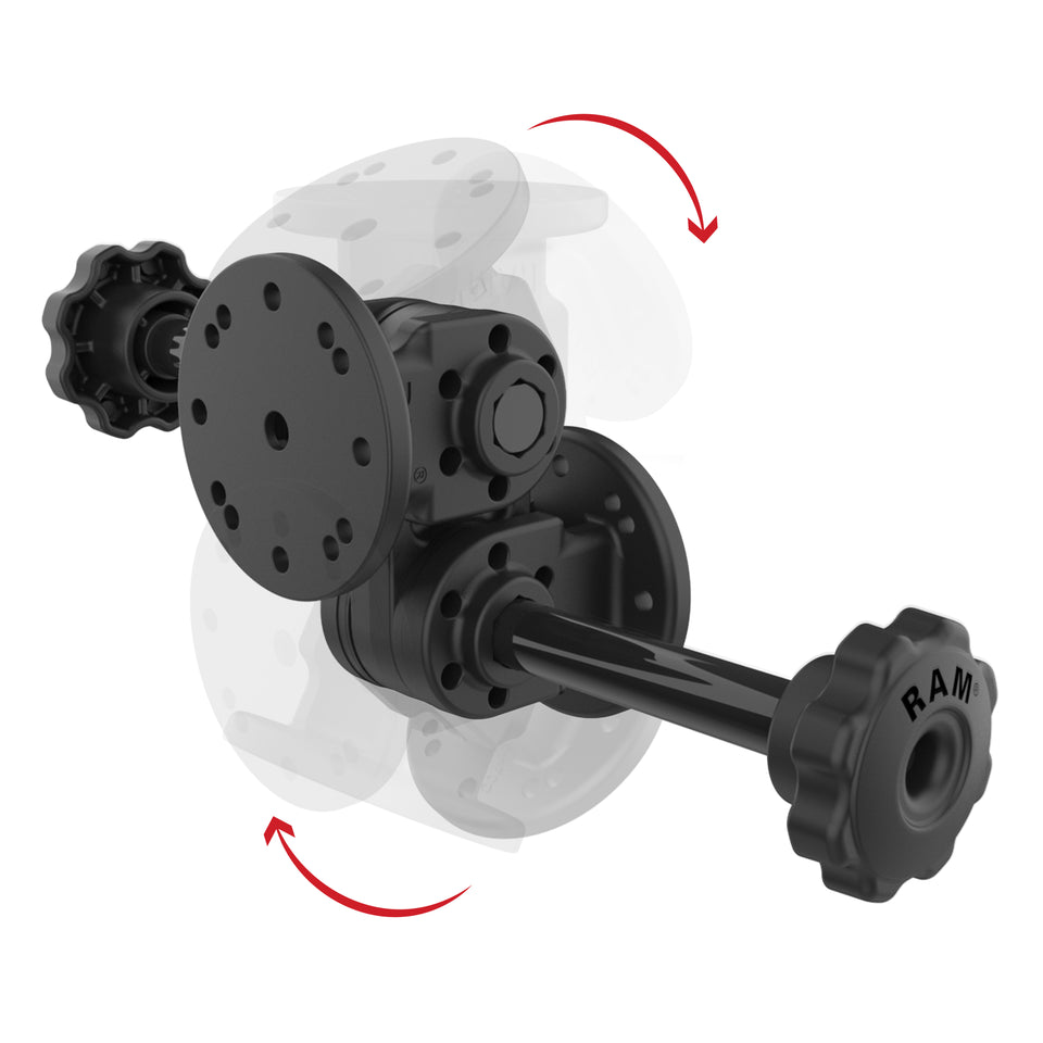 RAM® Dual Straight Pivot Mount with Knob – RAM Mounts
